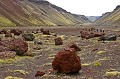 faille sismique de 40 km de long et roches multicolores Islande,faille,lave 